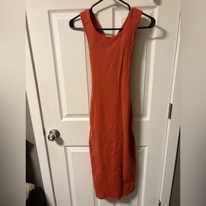 lululemon orange dress Must-Have Lululemon 2-in-1 Maxi Dress Try-On